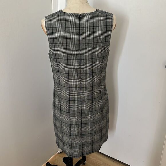 Theory Gray Sheath Mini Dress Sleeveless Crew Neck - Picture 4 of 4